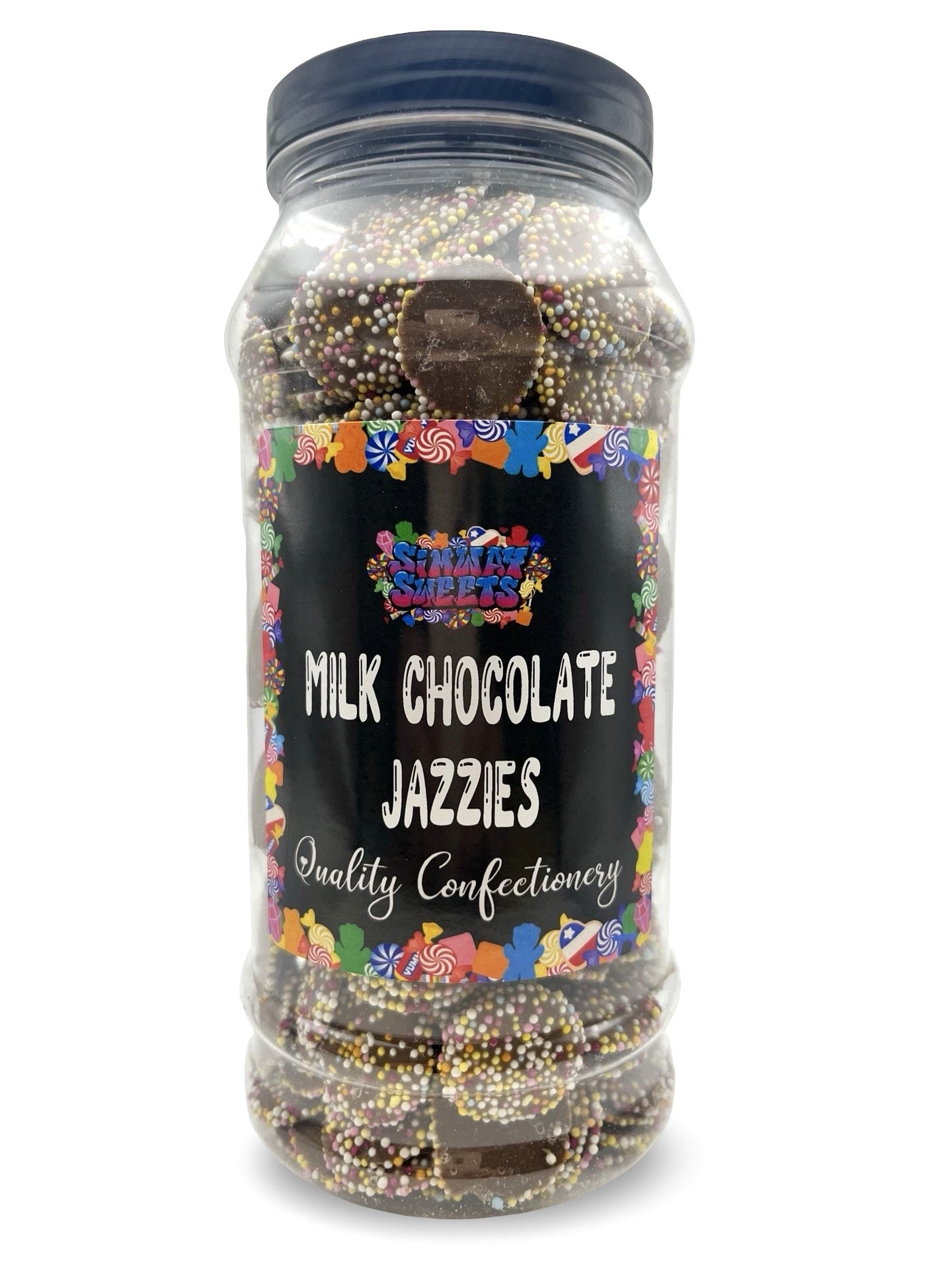 Milk Chocolate Jazzies Jazzles Retro Sweets Gift Jar - 585g