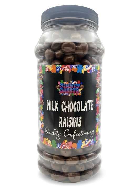 Milk Chocolate Raisins Choc Raisins Retro Sweets Gift Jar - 800g