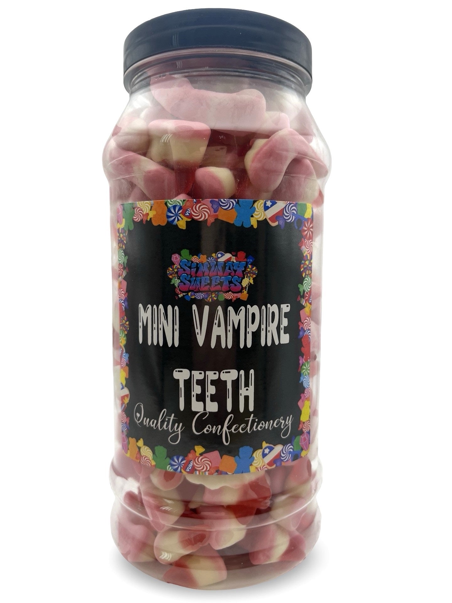 Mini Vampire Fangs Jelly Gummy Retro Sweets Gift Jar - 660g