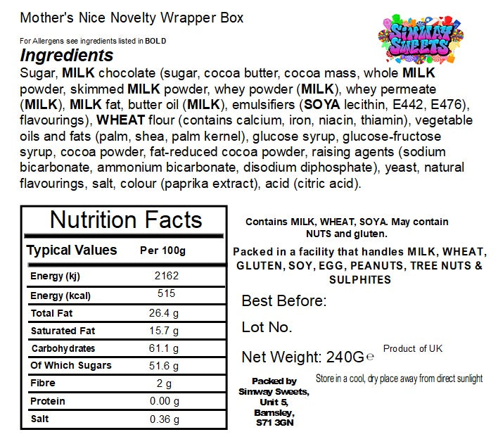 Mothers Day Gift Box With Fun Chocolate Bar Wrappers - Mommy