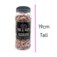 Pink & White Foam Mushrooms Retro Sweets Gift Jar - 510g