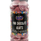 Pink Chocolate Hearts Jazzies Retro Sweets Gift Jar - 695g