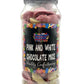 Pink & White Chocolate Mice Retro Sweets Gift Jar - 600g