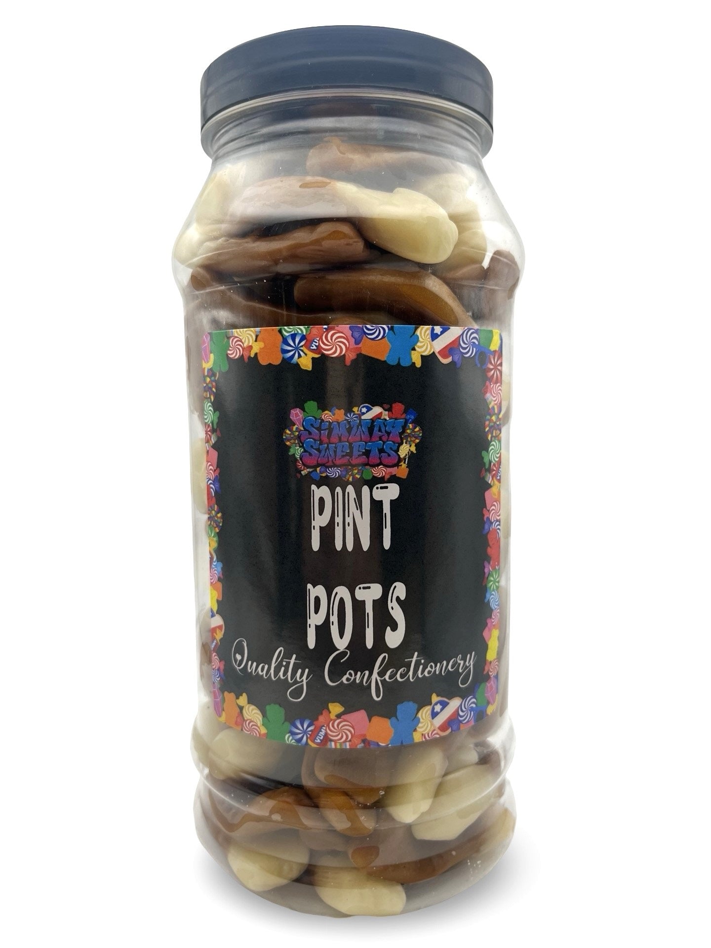 Pint Pots Jelly Gummy Retro Sweets Gift Jar - 760g