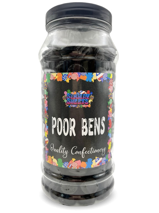Traditional Lion Poor Bens Liquorice Retro Sweets Gift Jar - 795g