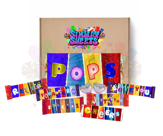 Fun Fathers Day Novelty Chocolate Wrapper Gift Box - Pops