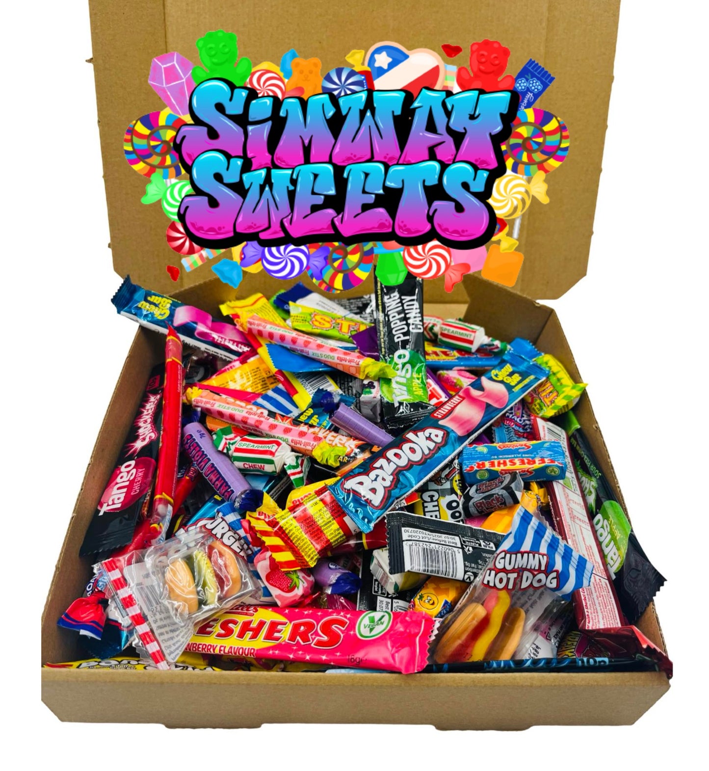 Simway Sweets 100 Piece Retro Box
