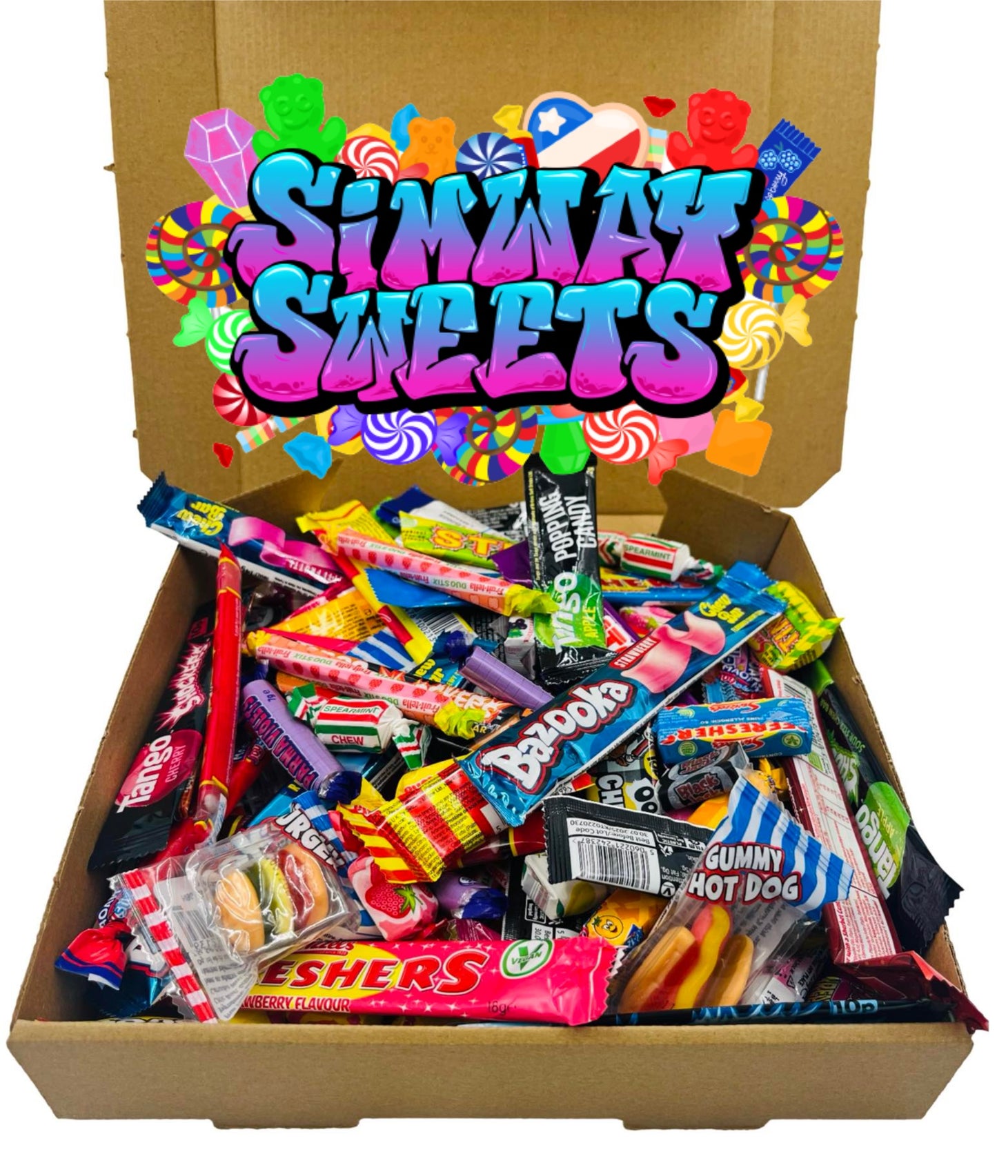 Simway Sweets 100 Piece Retro Box