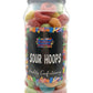 Sour Hoops Retro Fizzy Gummy Sweets Gift Jar - 635g