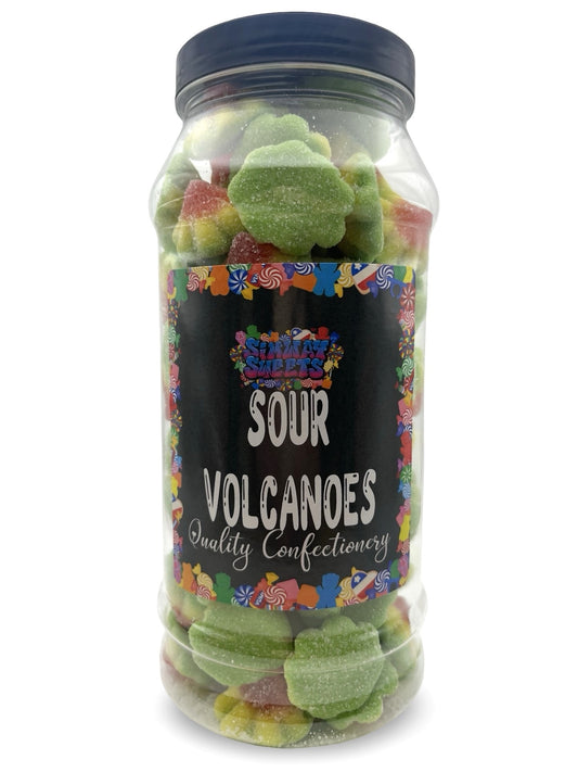 Sour Volcanoes Retro Fizzy Gummy Sweets Gift Jar - 590g