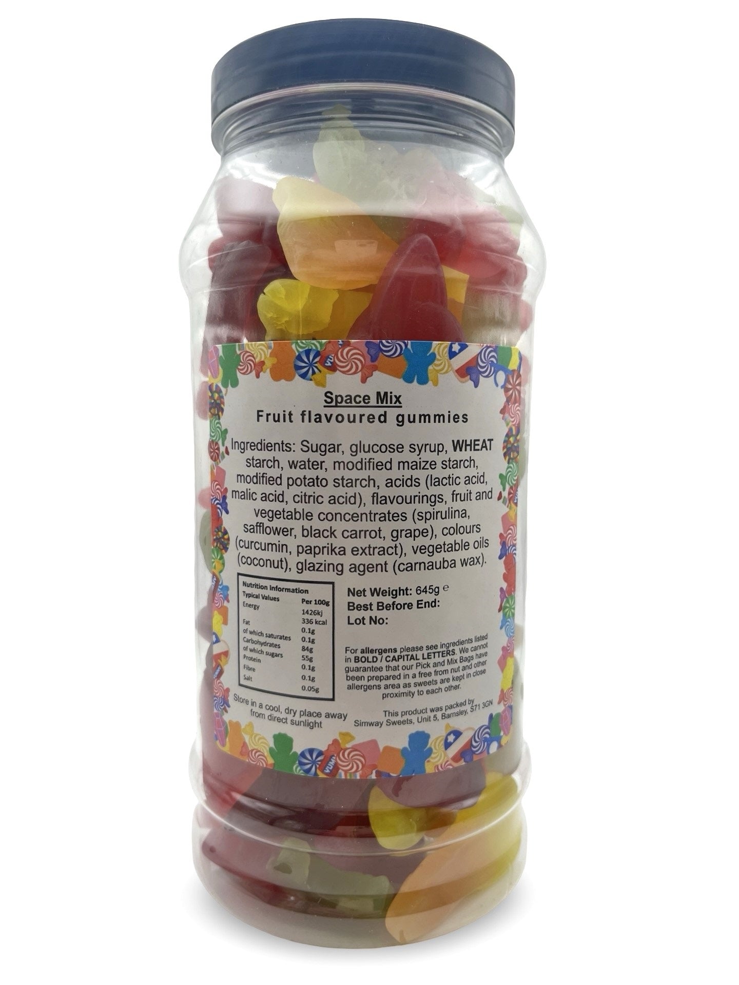 Space Mix Retro Gummy Sweets Gift Jar - 645g