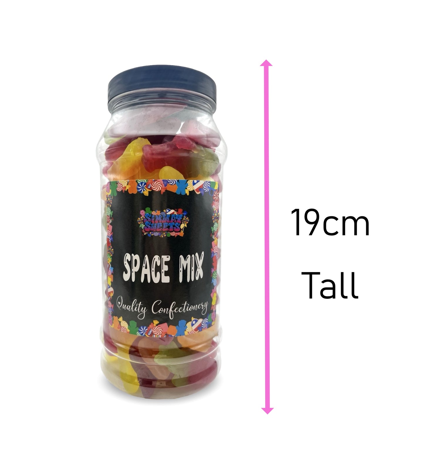 Space Mix Retro Gummy Sweets Gift Jar - 645g