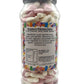 Pink & White Foam Milkshake Bottles Retro Sweets Gift Jar - 470g