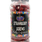 Strawberry Screws Cable Twists Mini Pencil Bites Retro Sweets Gift Jar - 710g
