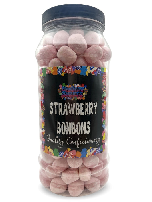 Strawberry Flavour Bon Bons Retro Sweets Bon Bons Gift Jar - 750g