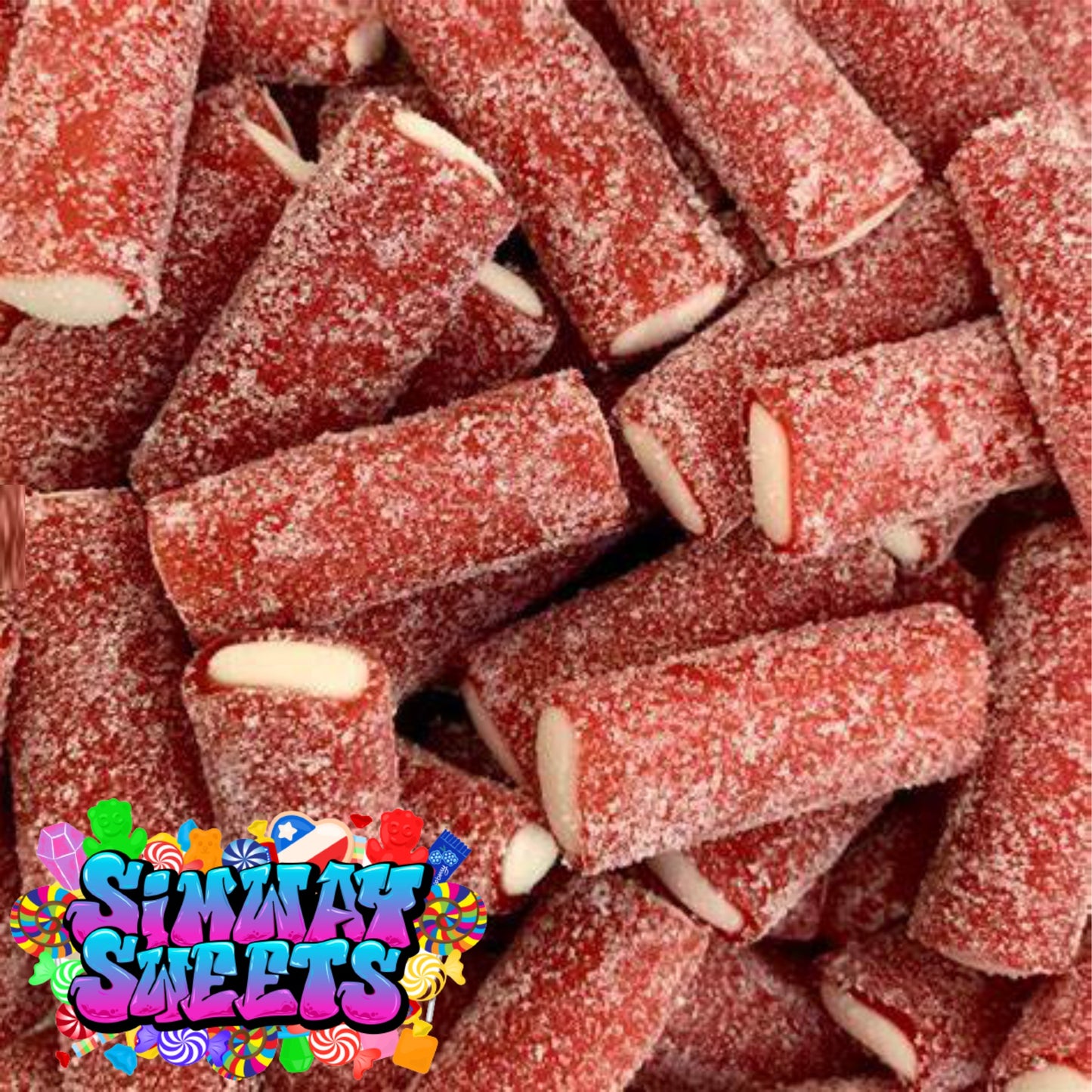 Giant Strawberry Rocketz Pencils Fizzy Retro Sweets Gift Jar - 665g