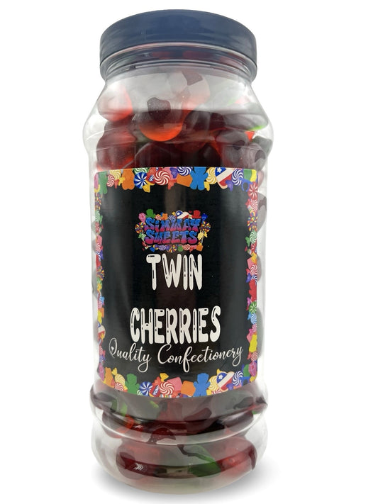 Twin Cherries Jelly Gummy Retro Sweets Gift Jar - 805g