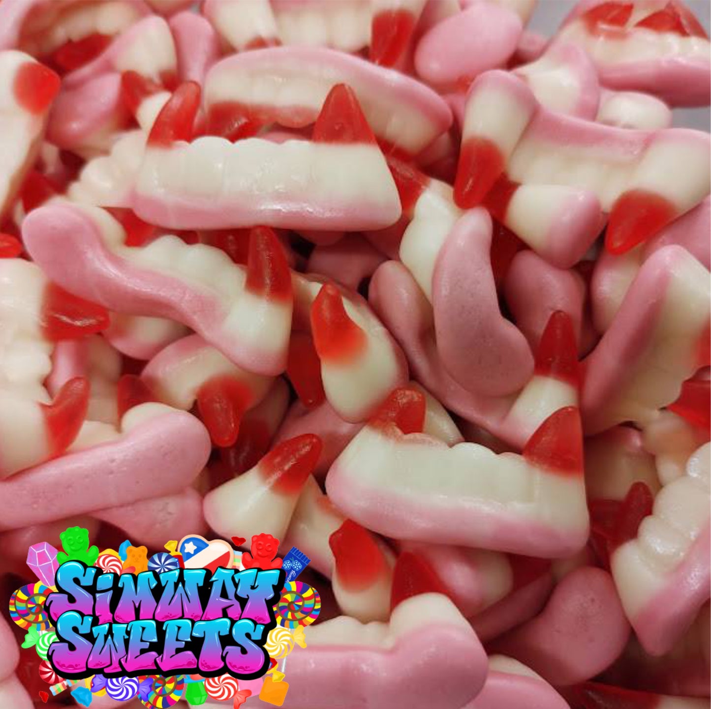 Mini Vampire Fangs Jelly Gummy Retro Sweets Gift Jar - 660g