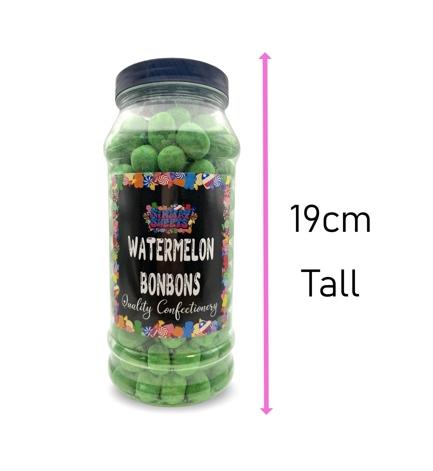 Watermelon Flavour Bon Bons Retro Sweets Bon Bons Gift Jar - 750g