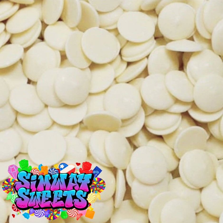 White Chocolate Buttons Drops Retro Sweets Gift Jar - 690g