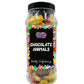 Chocolate Animal Shapes Milk, White & Pink Chocolate Retro Sweets Gift Jar - 485g