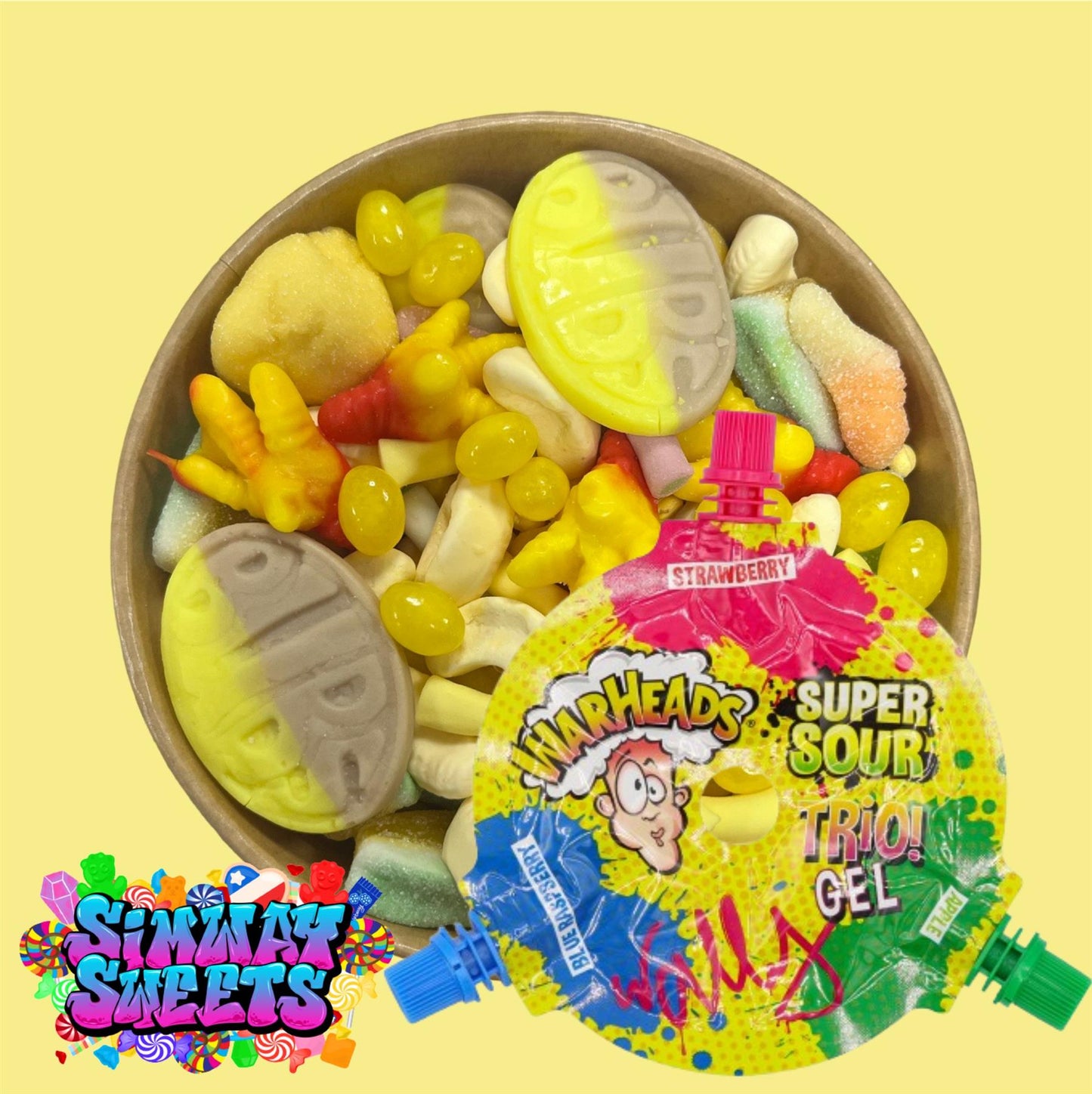 Yellow Candy Salad - With Gel