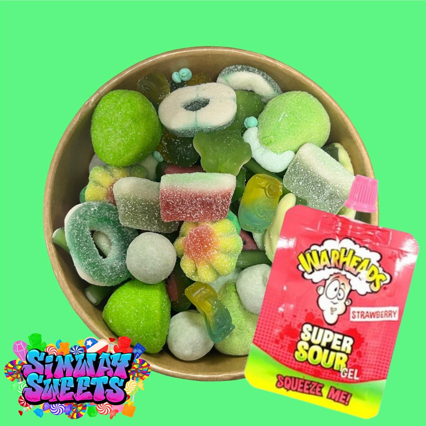 Glorious Green Candy Salad - With Gel