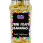 Mini Foam Bananas Retro Sweets Gift Jar - 425g