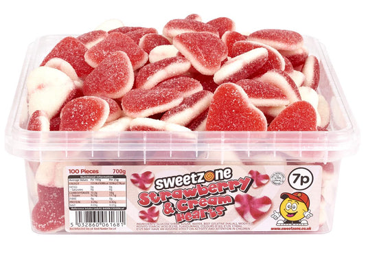 Strawberry & Cream Hearts 700g Tub