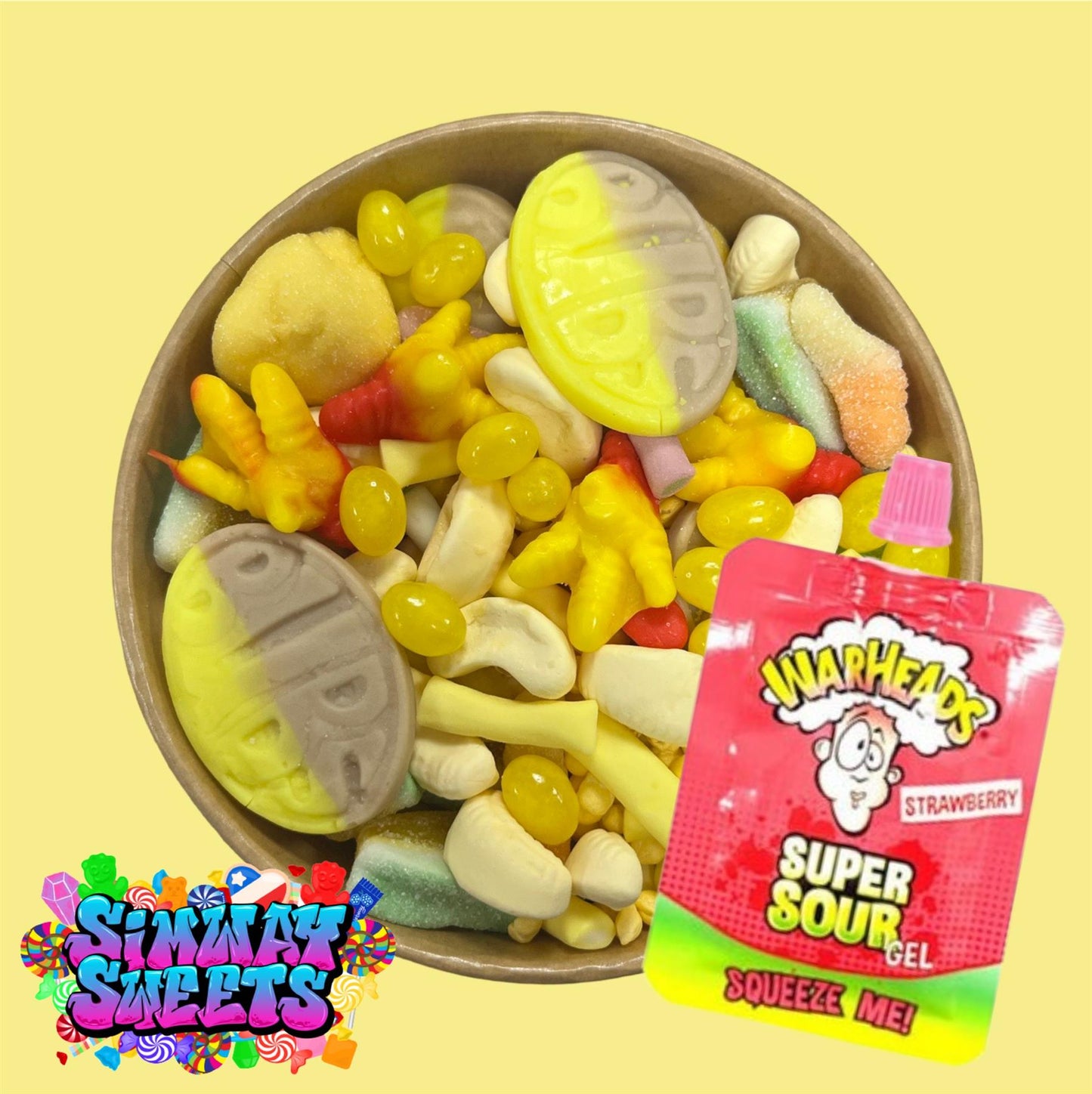 Yellow Candy Salad - With Gel
