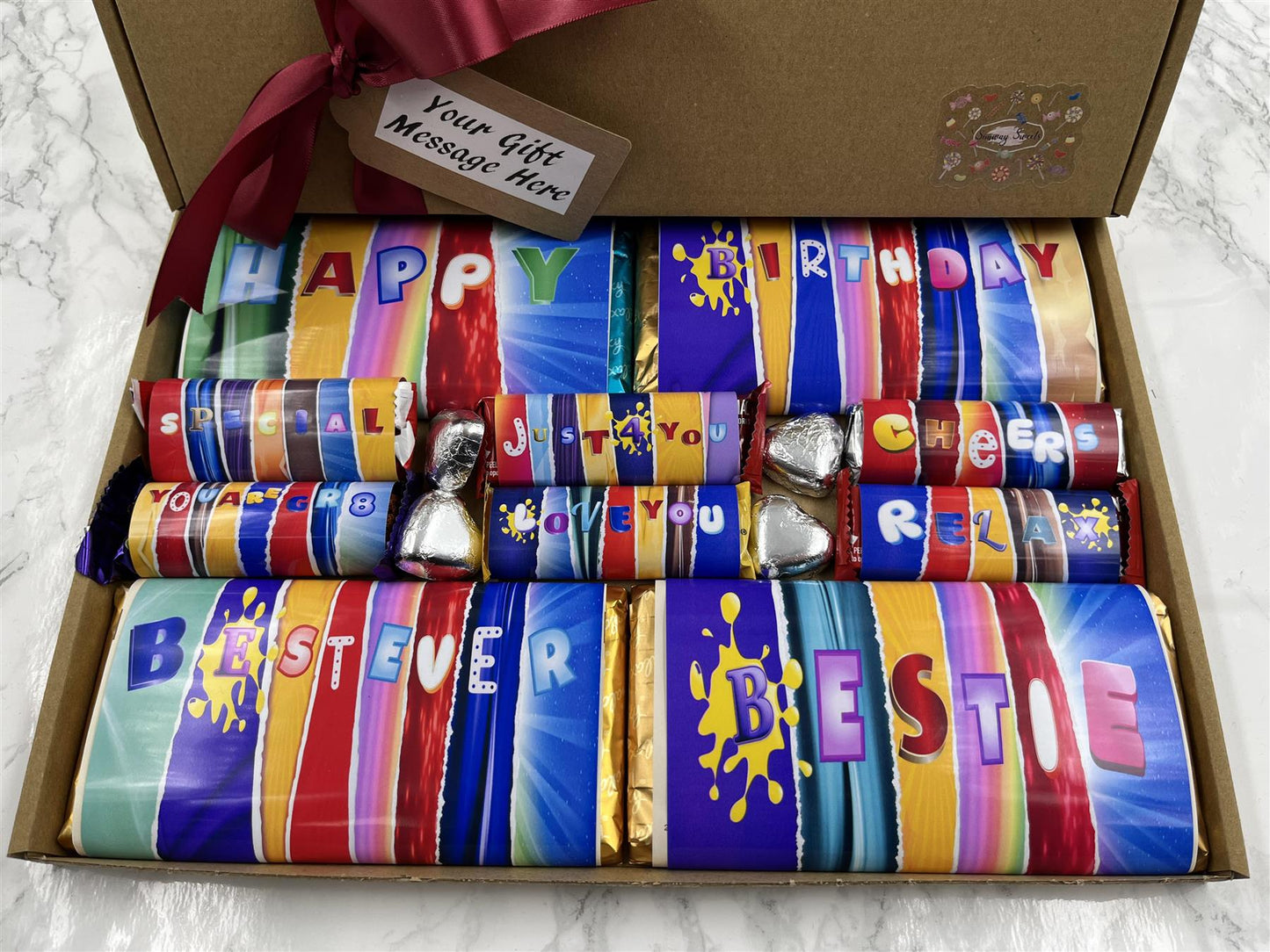Fun Novelty Birthday Chocolate Wrapper Gift Box - Bestie