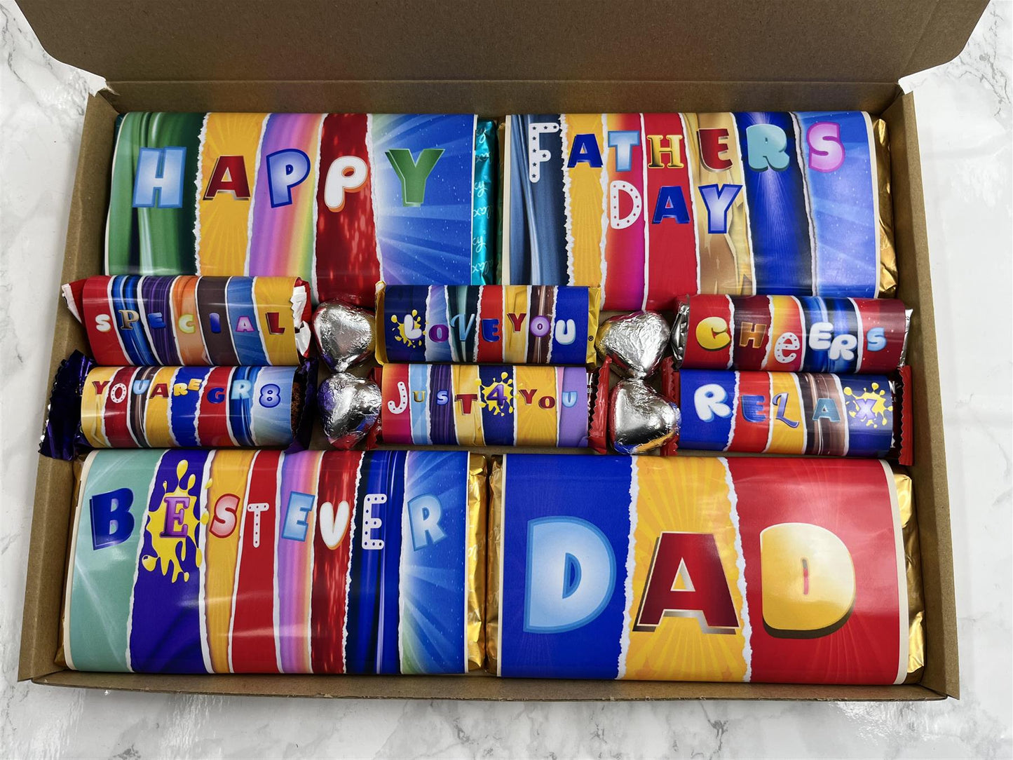 Fun Fathers Day Novelty Chocolate Wrapper Gift Box - Dad