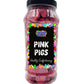Pink Porky Pigs Chocolate Retro Sweets Gift Jar - 690g