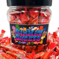 Simway Sweets Jar 530g - Jungle Jollies Strawberry Flavour - Individually Wrapped American Sweets - Approximately 48 Pieces