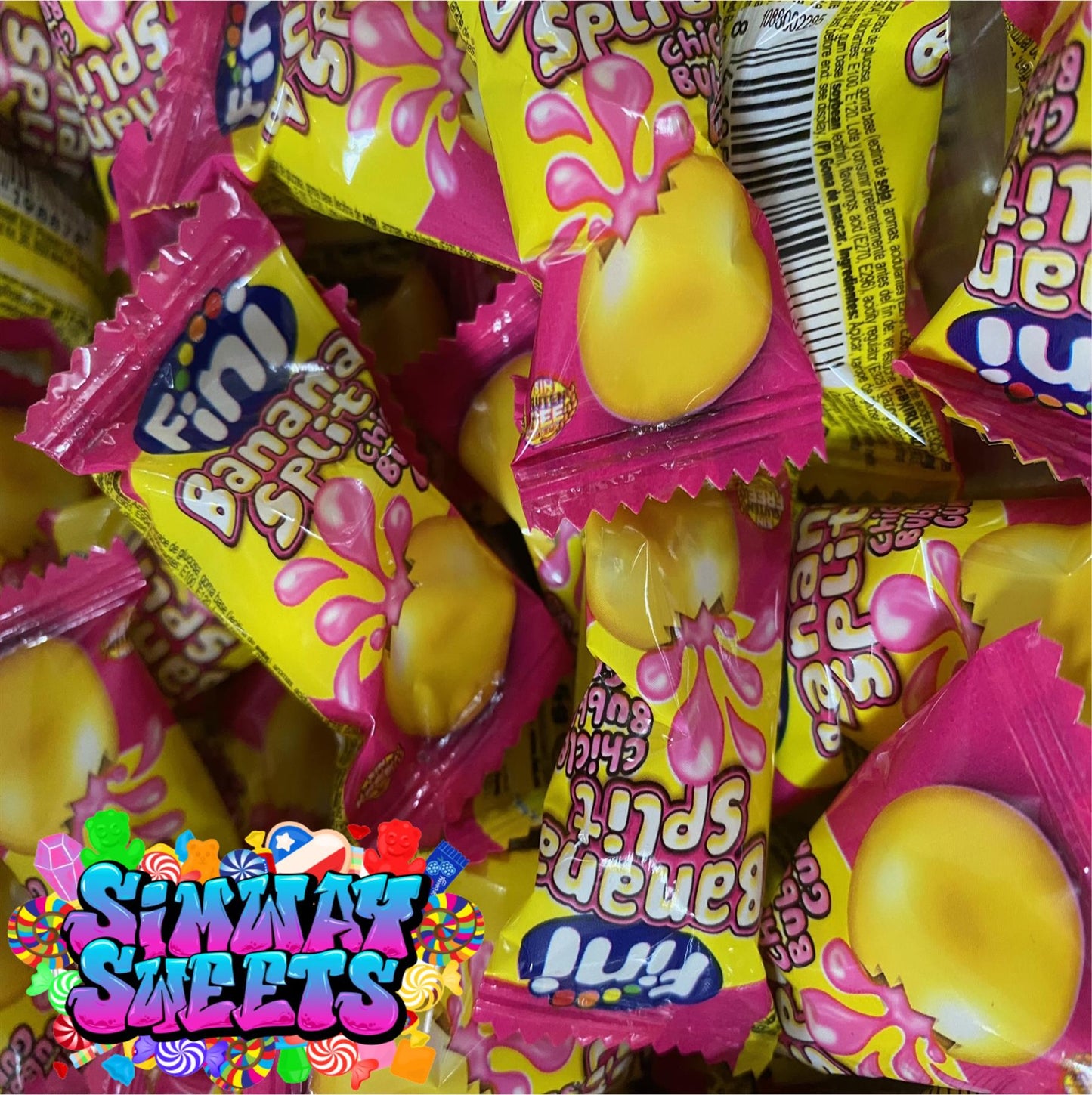 Fini Banana Split Bubblegum x 20 Individually wrapped