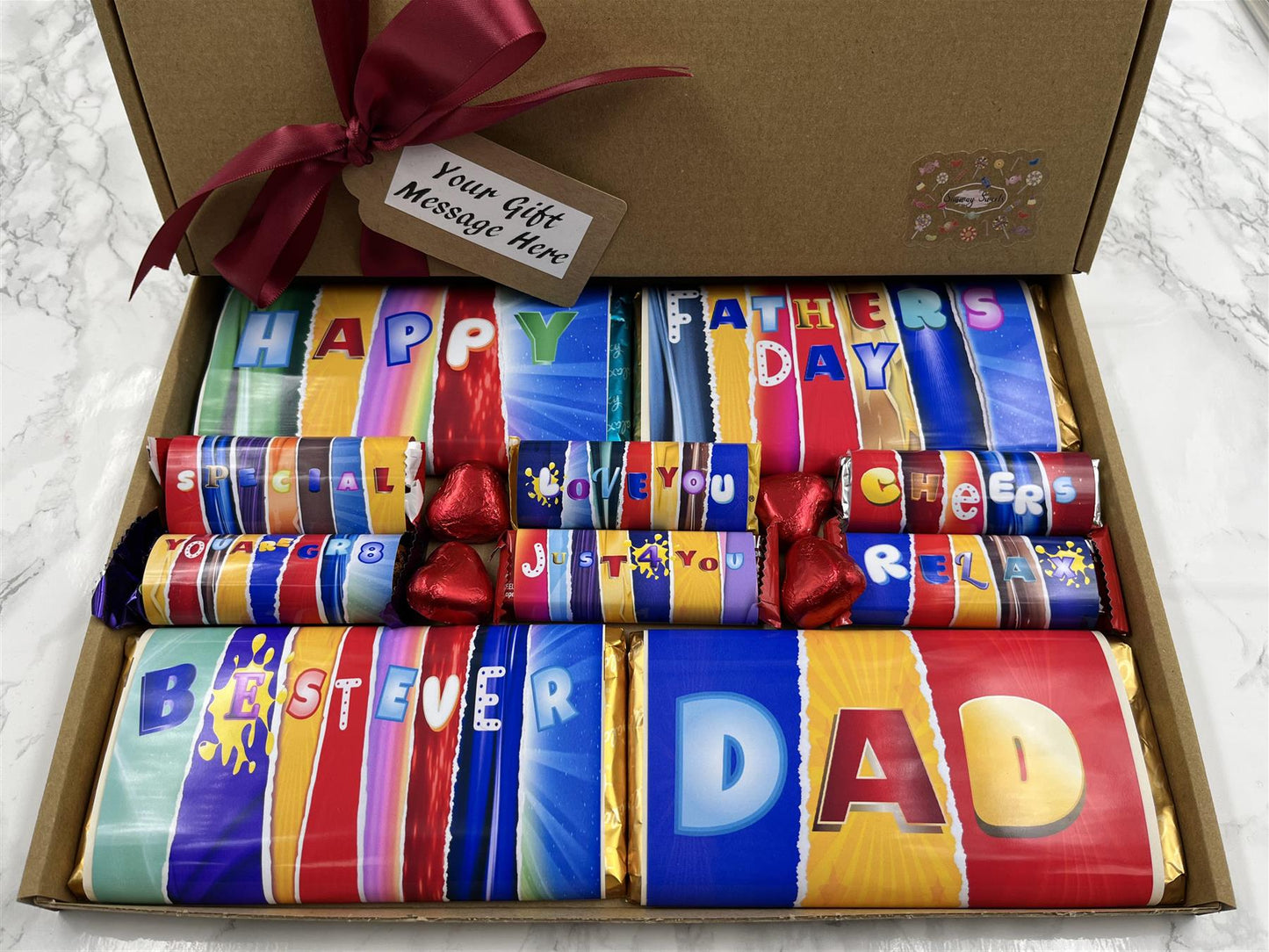 Fun Fathers Day Novelty Chocolate Wrapper Gift Box - Dad