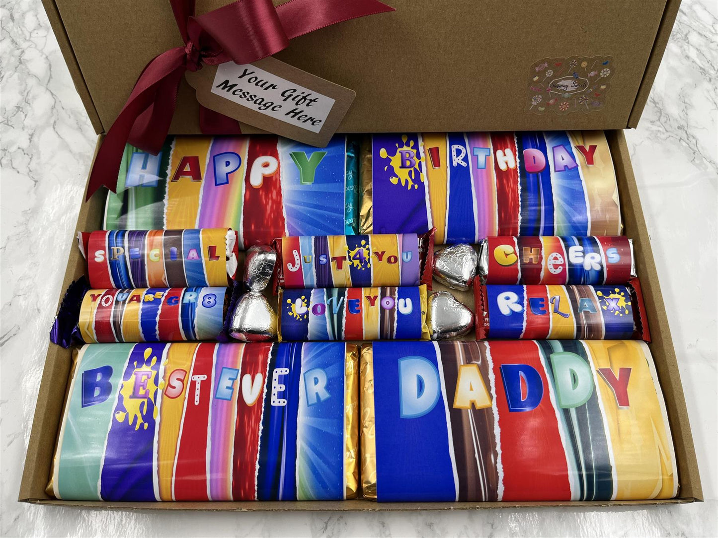 Fun Novelty Birthday Chocolate Wrapper Gift Box - Daddy