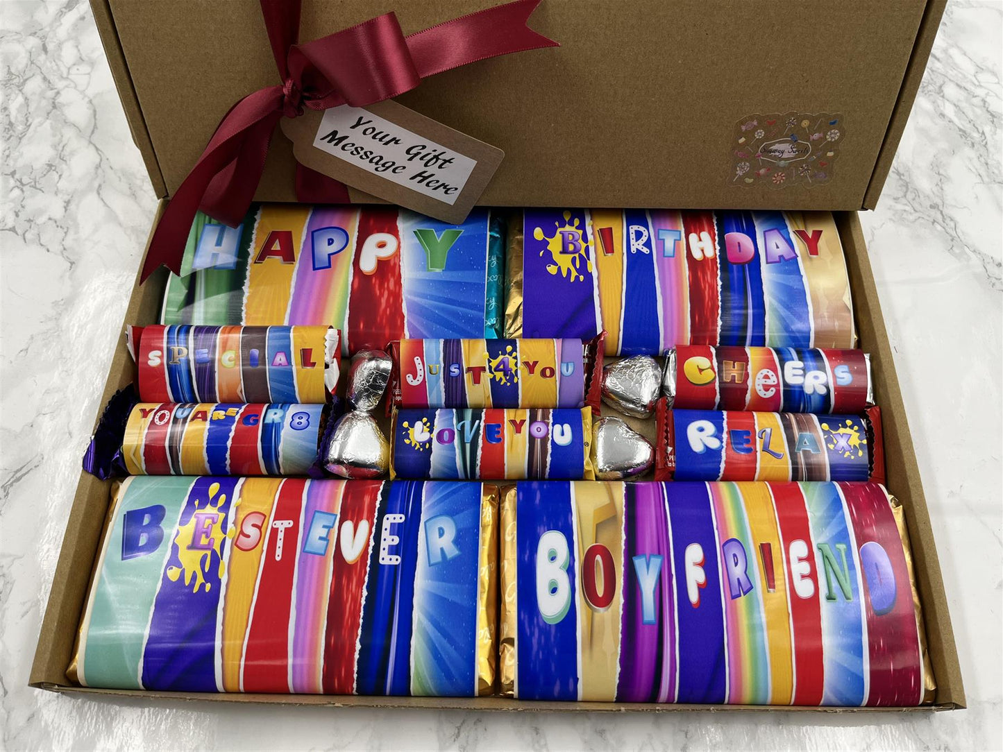 Fun Novelty Birthday Chocolate Wrapper Gift Box - Boyfriend