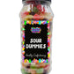 Fizzy Sour Dummies Sweets Gummy Jelly Retro Sweets Gift Jar - 555g