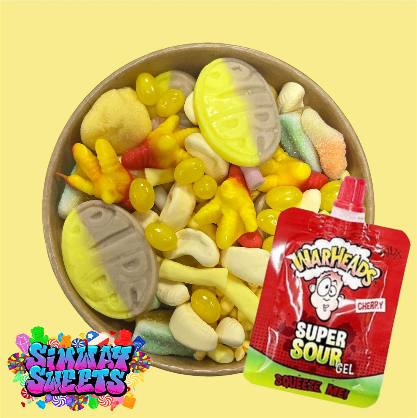 Yellow Candy Salad - With Gel