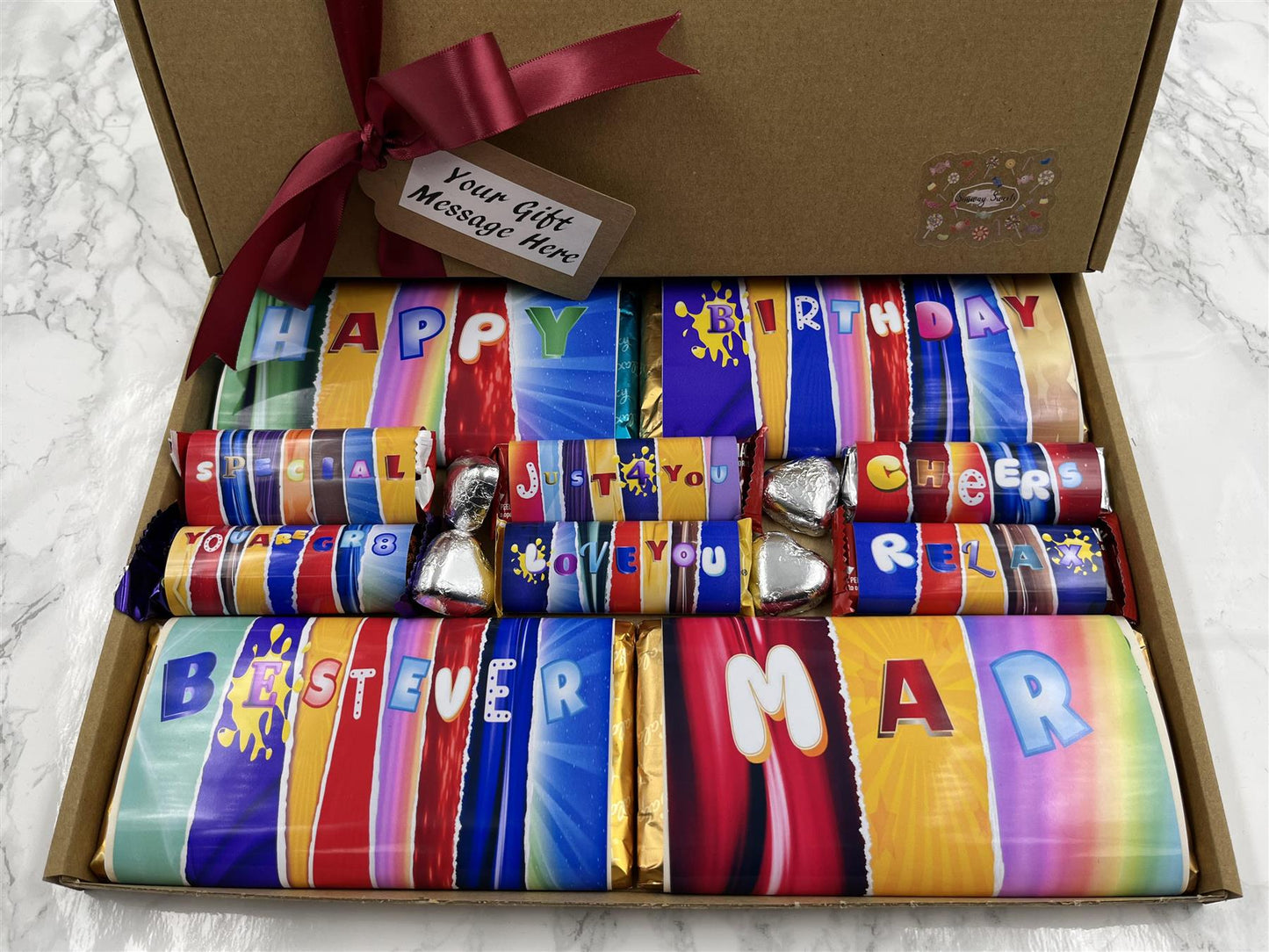 Fun Novelty Birthday Chocolate Wrapper Gift Box - Mar
