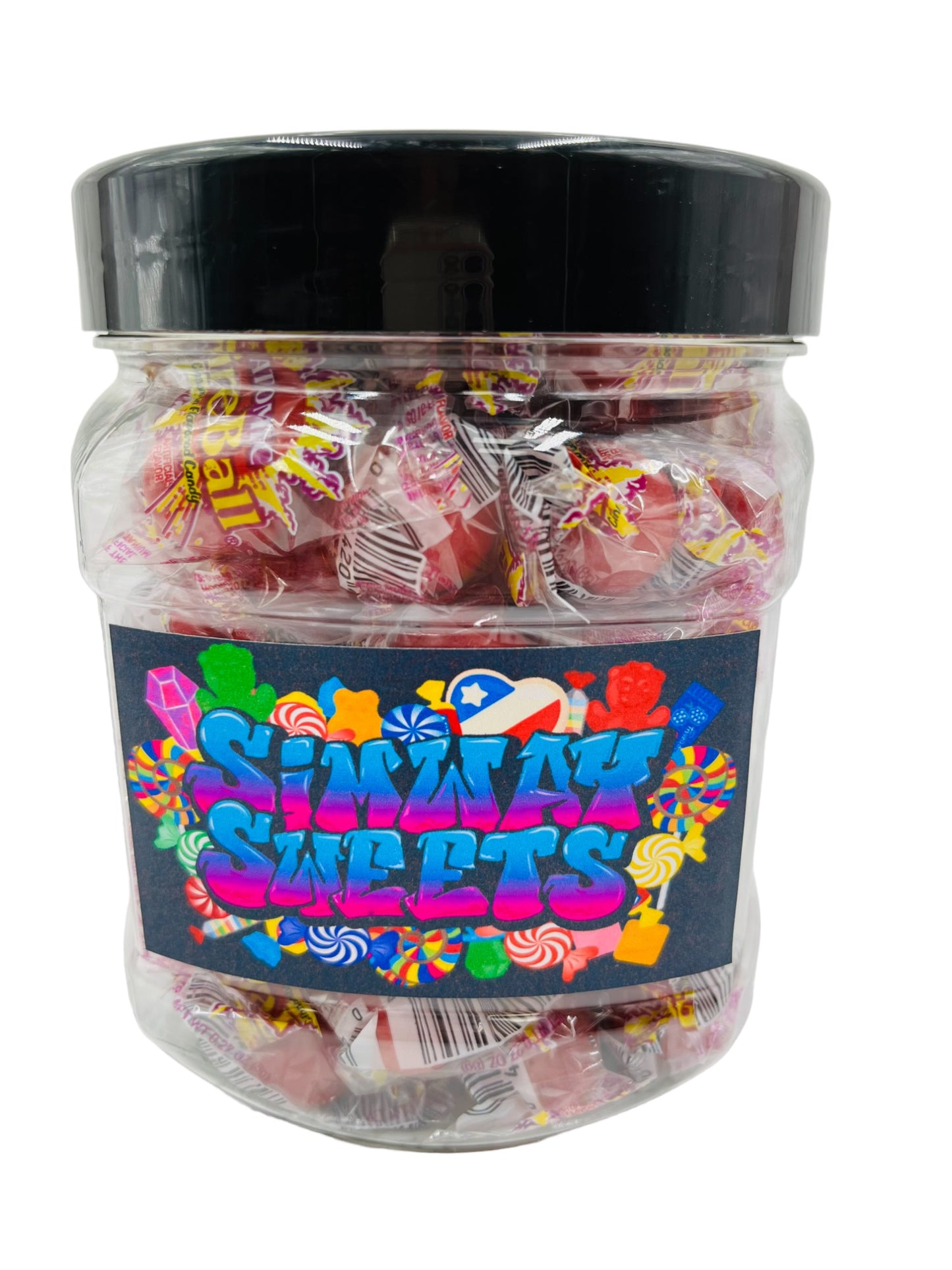 Simway Sweets Jar 600g - Atomic Fireballs - Individually Wrapped American Sweets - Approximately 80 Pieces