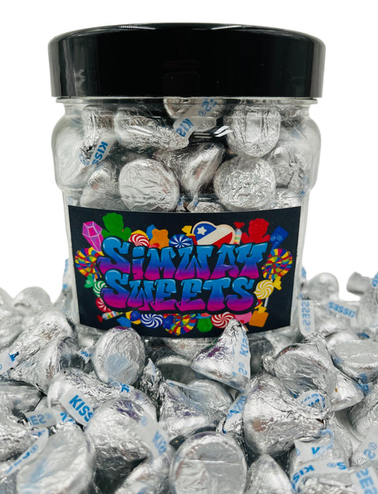 Simway Sweets Jar 780g - Hershey Kisses - Individually Wrapped American Chocolate - Approximately 164 Pieces