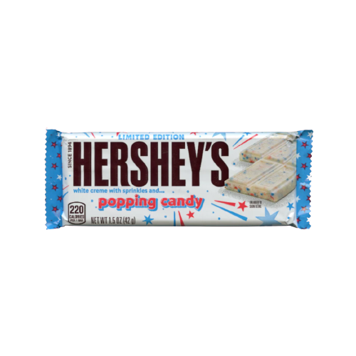 LIMITED EDITION USA Hershey's White Creme with Popping Candy Chocolate Bar 43g