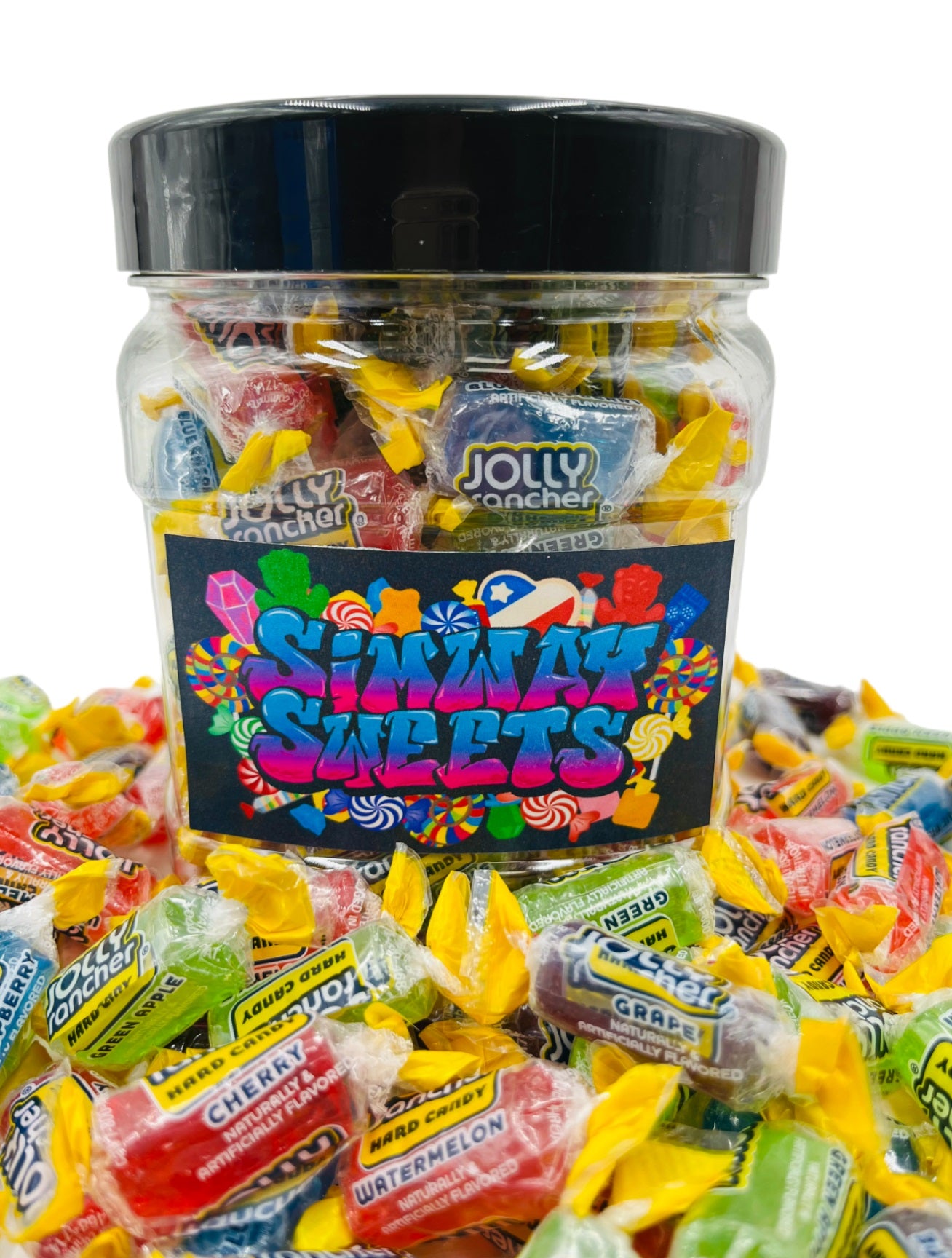 Simway Sweets Jar 775g - Jolly Ranchers - Individually Wrapped American Sweets - Approximately 110 Pieces