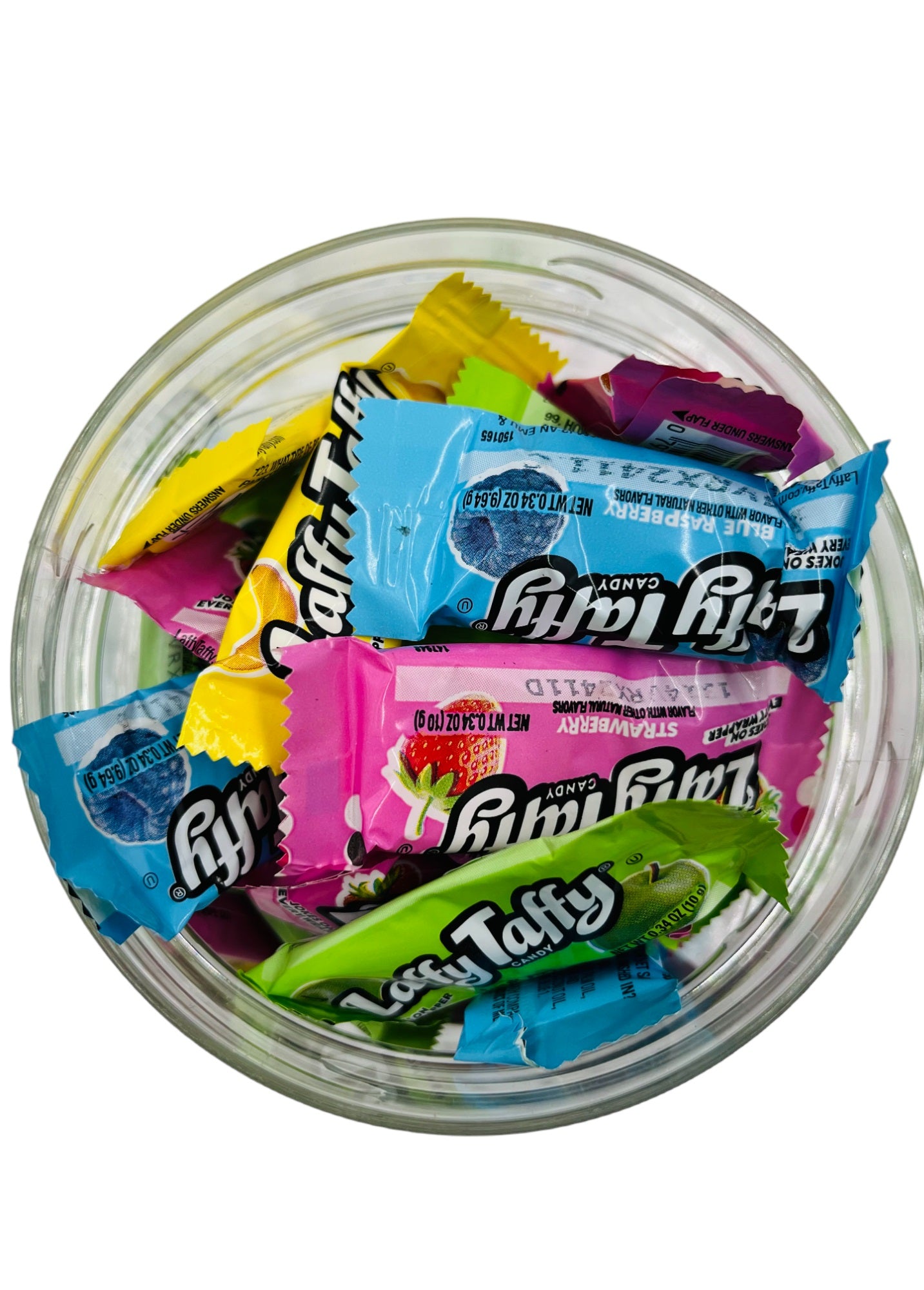 Simway Sweets Laffy Taffy Jar - Individually Wrapped American Sweets - Mixed Flavours 50 Pieces