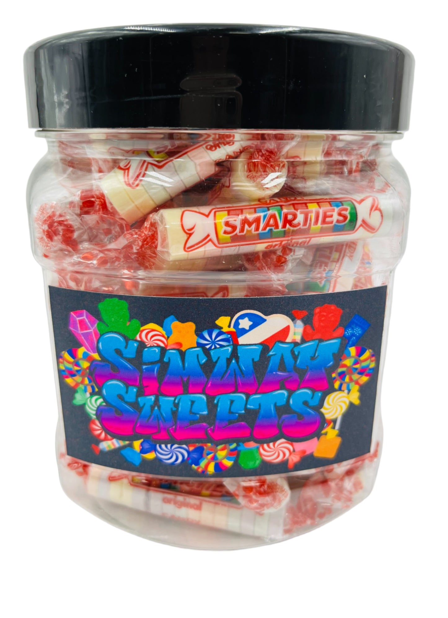 Simway Sweets Jar 555g - Smarties Candy Rolls - Individually Wrapped American Sweets - Approximately 64 Pieces
