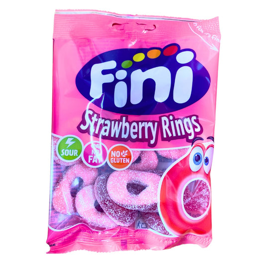 Fini Strawberry Rings - 75g Bag