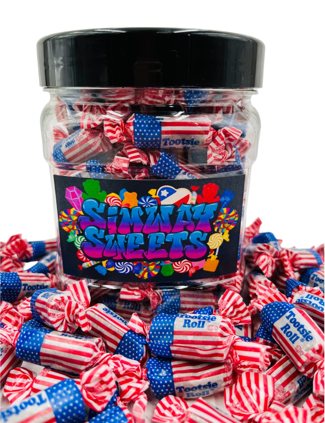 Simway Sweets Jar 760g - Tootsie Roll Midgees - American Sweets - Approximately 100 Pieces