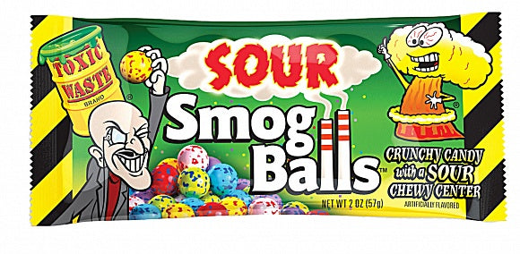Toxic Waste Sour Smog Balls - 48g Bag